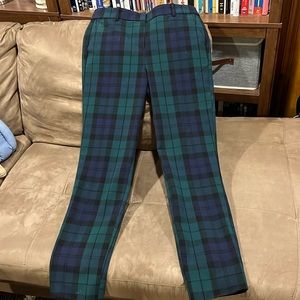 J. Crew plaid pants.